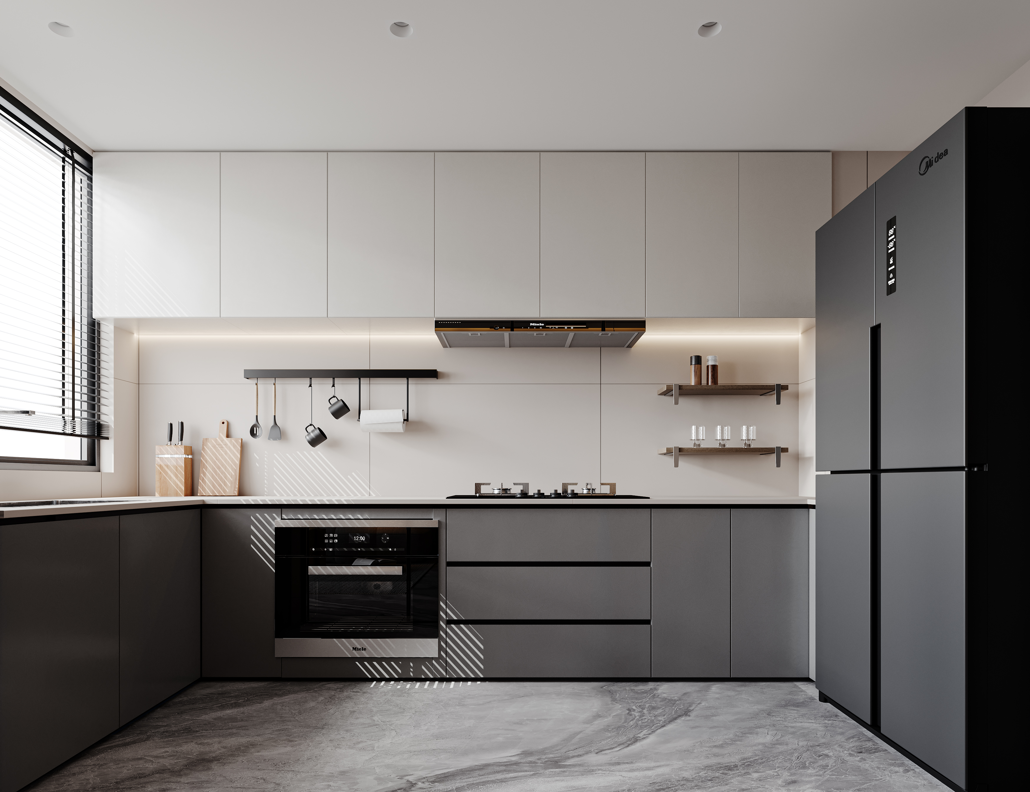 现代极简客厅卧室设计-9