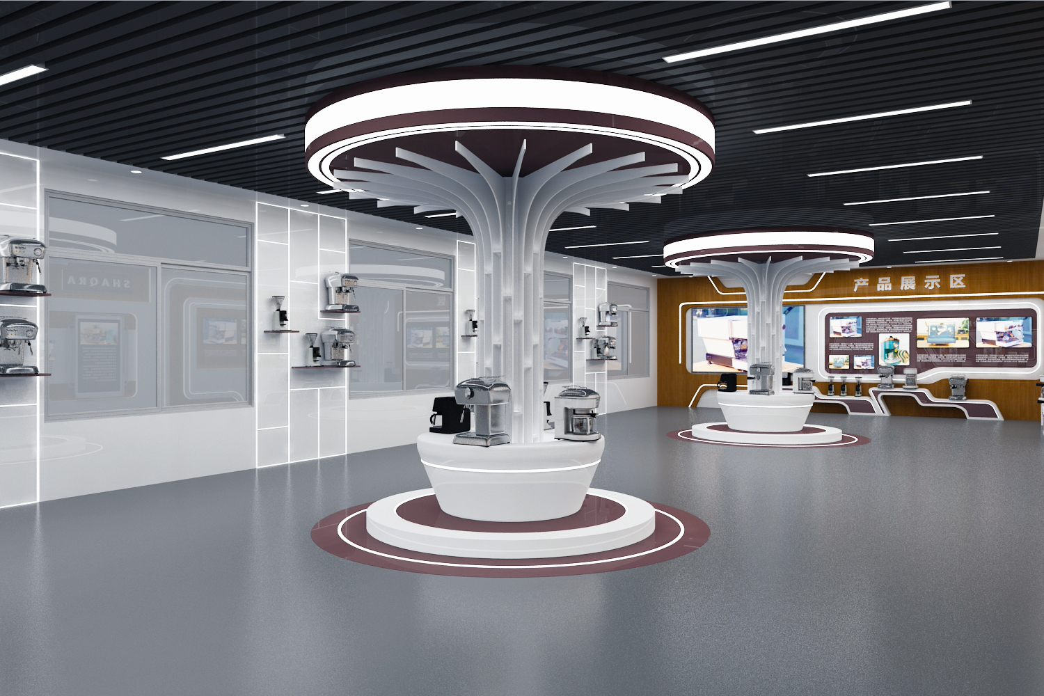咖啡机展示厅设计3D效果图-5