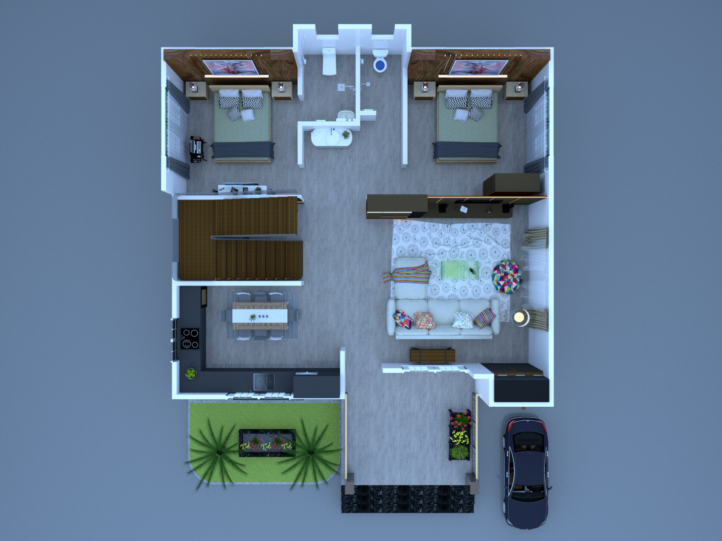 Duplex Architectural (Interior & Exterior) Project-3