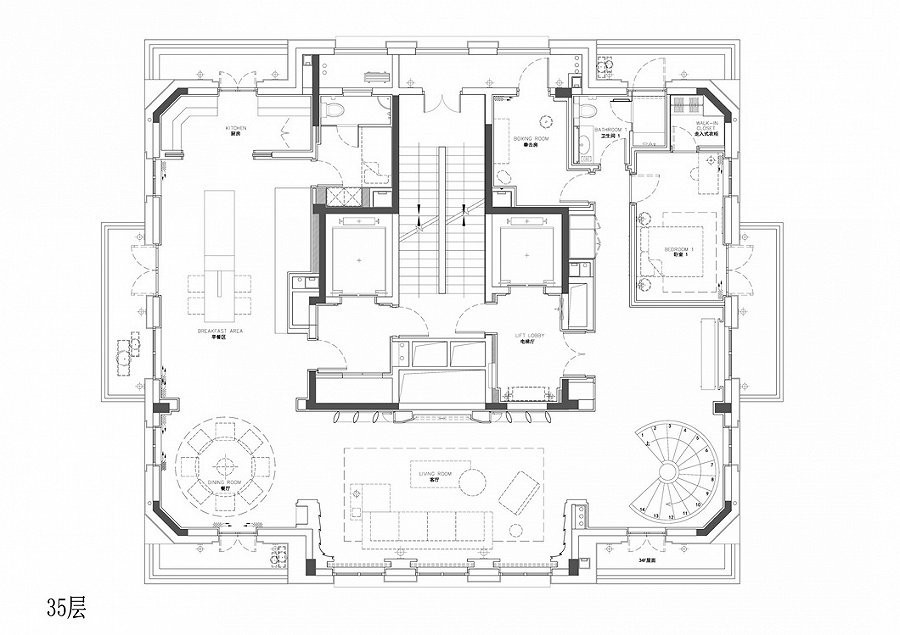 杭州万科·大都会 79 号空中顶跃 PENTHOUSE-49