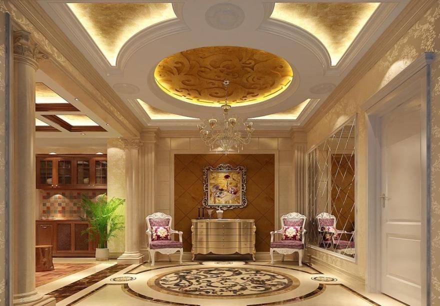 长滩别墅-暖色欧式风格设计-19