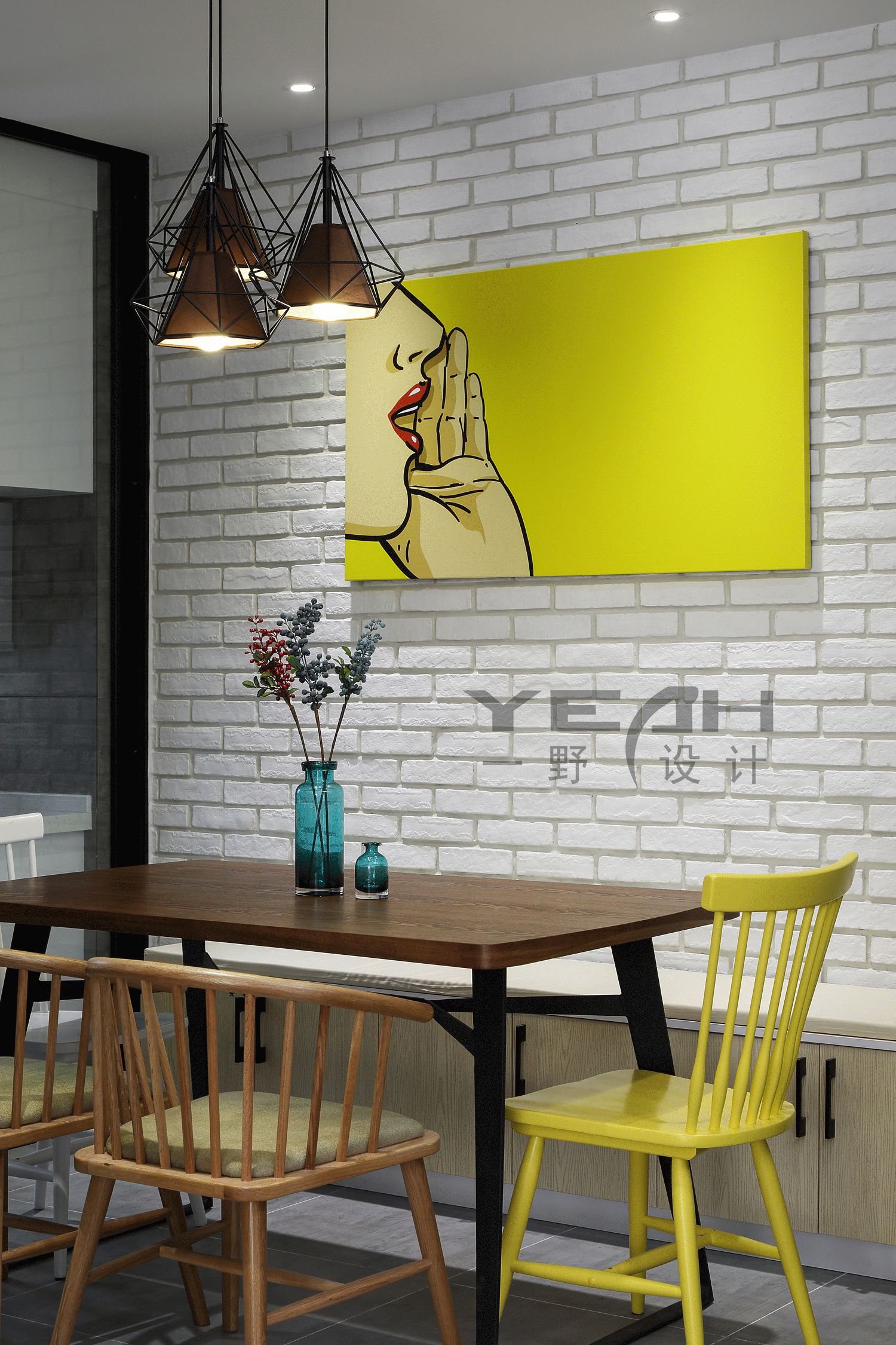 锦泽花园 120㎡简约美式，红砖元素打造温馨空间-27