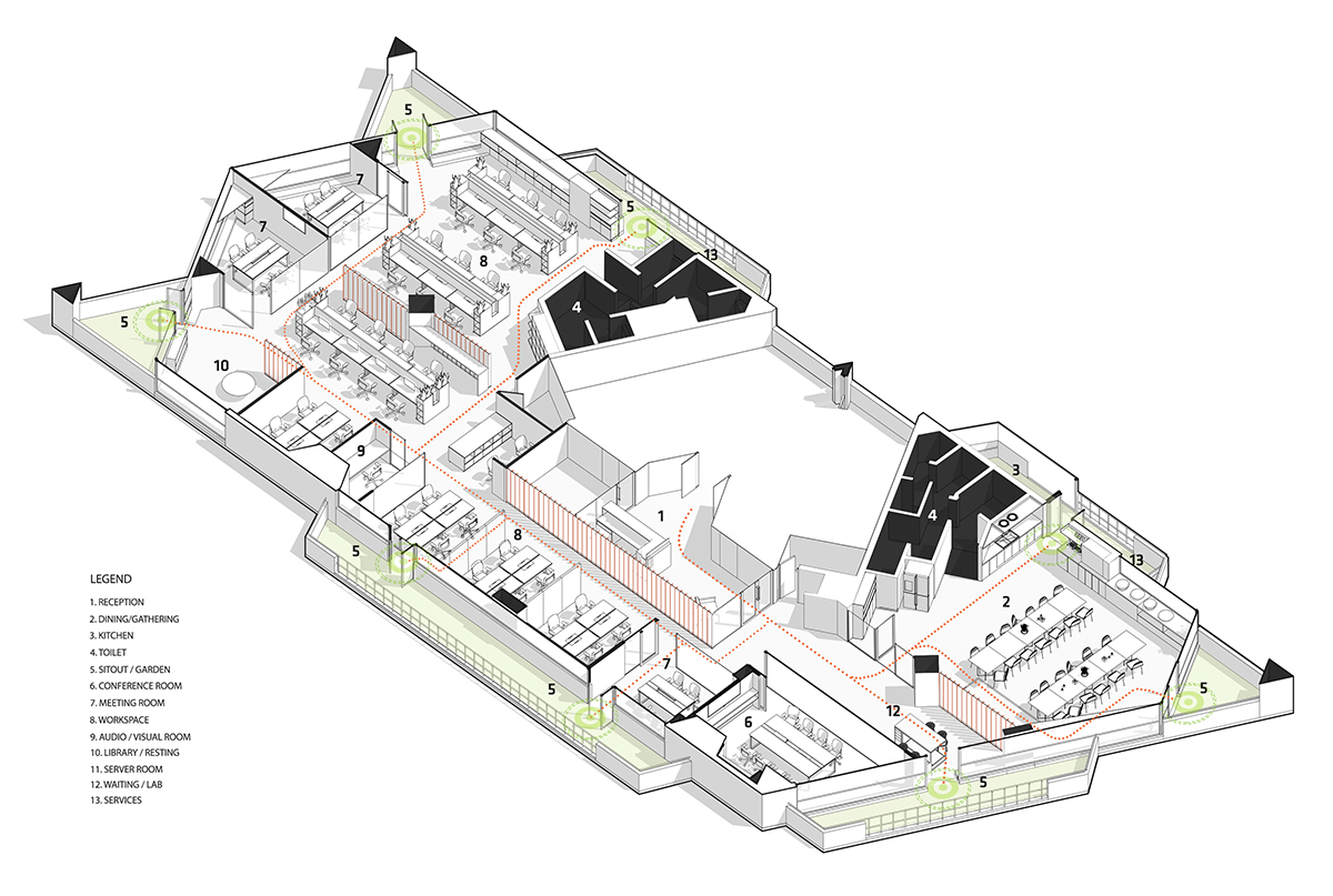 极简自然光下的开放办公空间-20