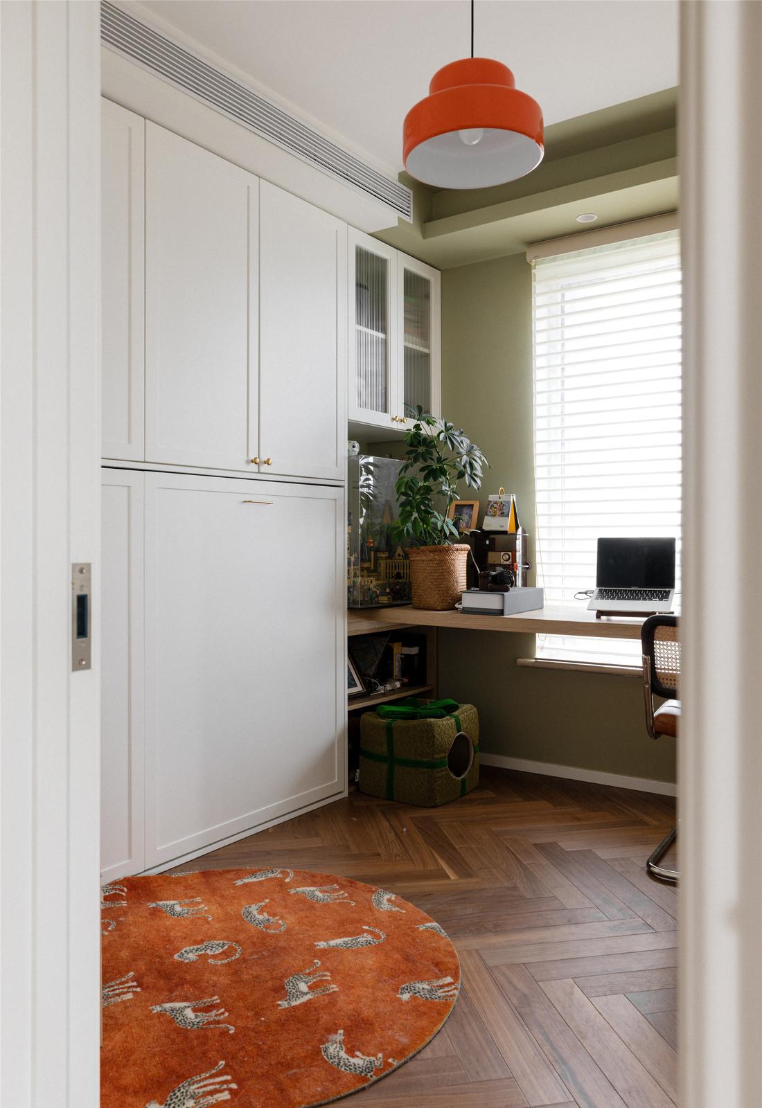 复古绿调优雅独居-37