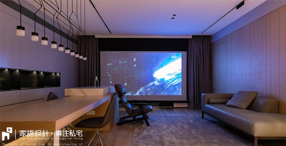家庭电影院与音乐交流区的完美结合丨中国广州丨广州家语设计-0
