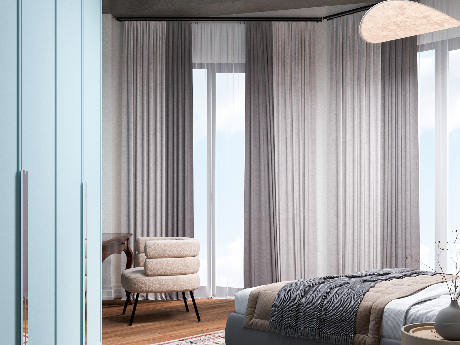 Визуализация квартиры 101,5м². Дизайн Carmine Home-12