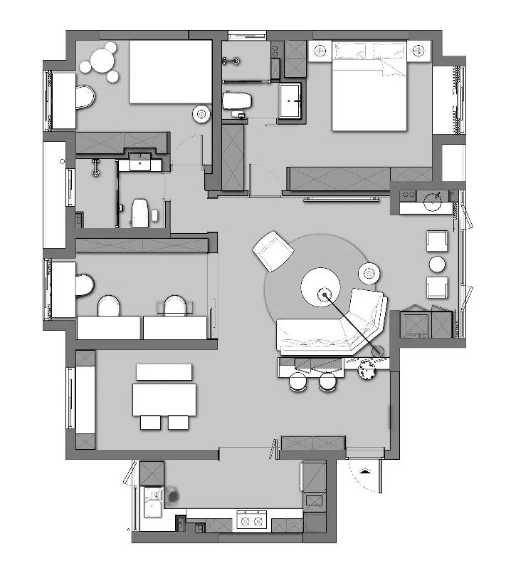 金融街壹号,140㎡轻奢混搭家,机动成长空间,陪伴宝贝一起成长-29