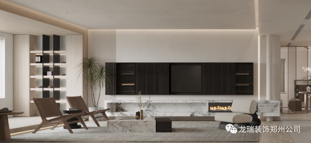 金沙湖新东方侘寂风住宅丨郑州龙瑞装饰工程有限公司-21