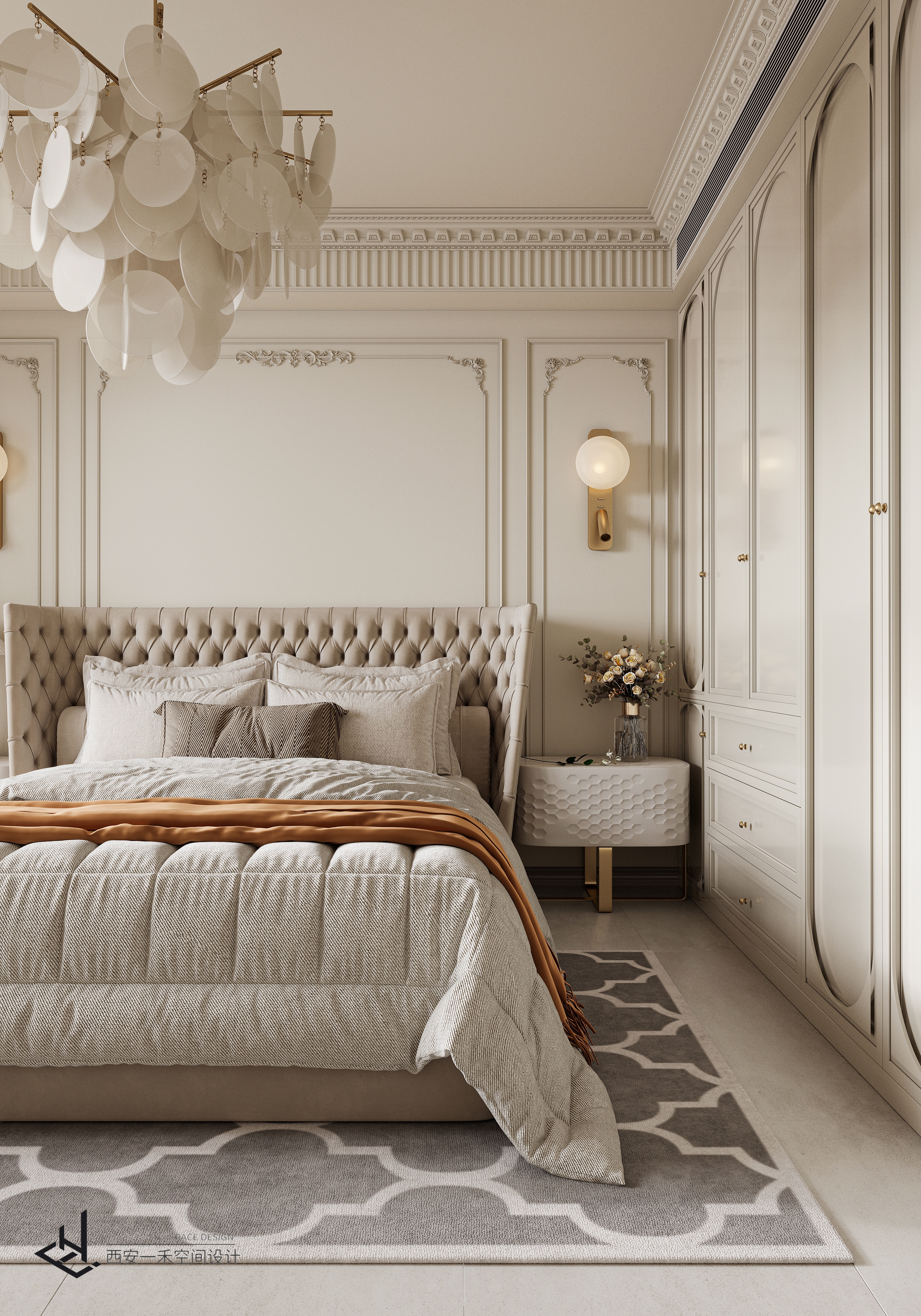 西安《尚品花都》丨中国西安丨壹禾墨影空间设计-16