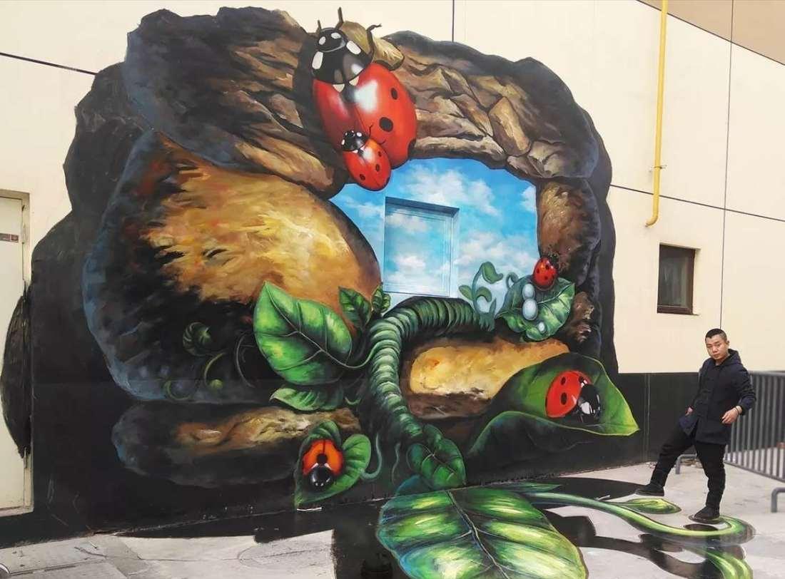 湖南株洲广场 3D 地画墙绘-12