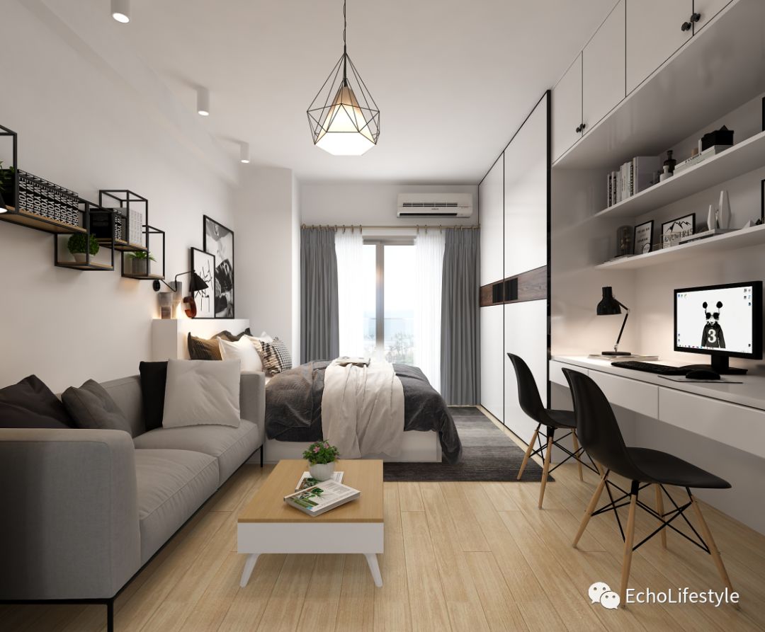 26 平米一居室变身 8 大功能区，小户型装修典范-33