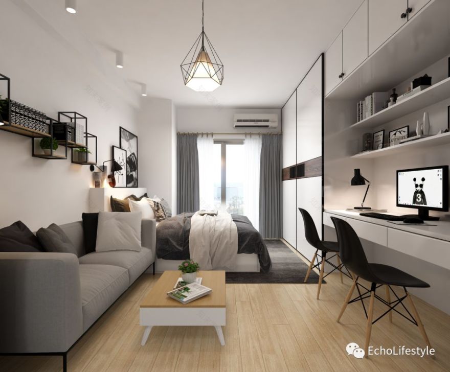 26 平米一居室变身 8 大功能区,小户型装修典范-33