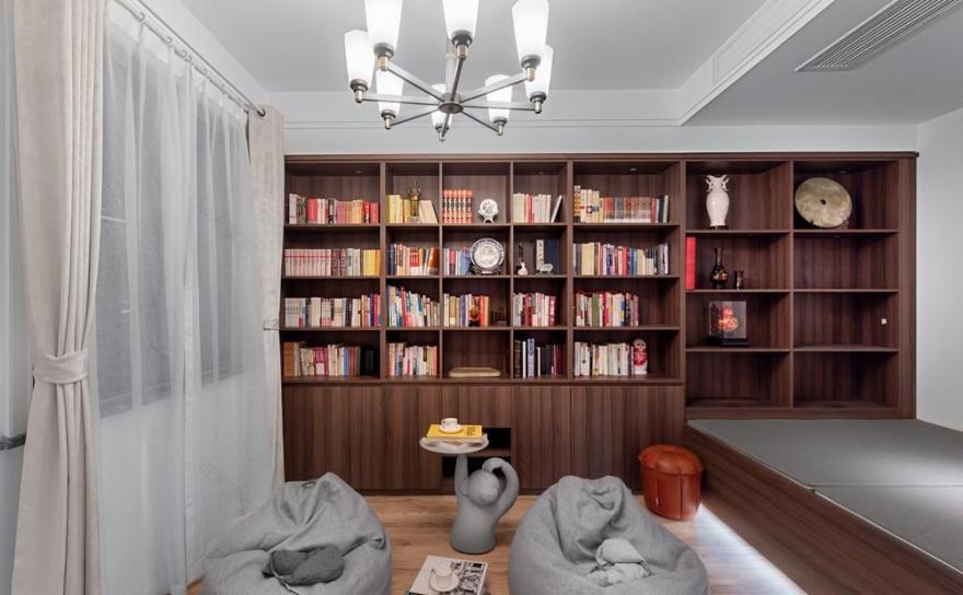 北京奥北别墅区叠拼别墅 | 美式宁静舒适,中式书房浪漫灵动-18