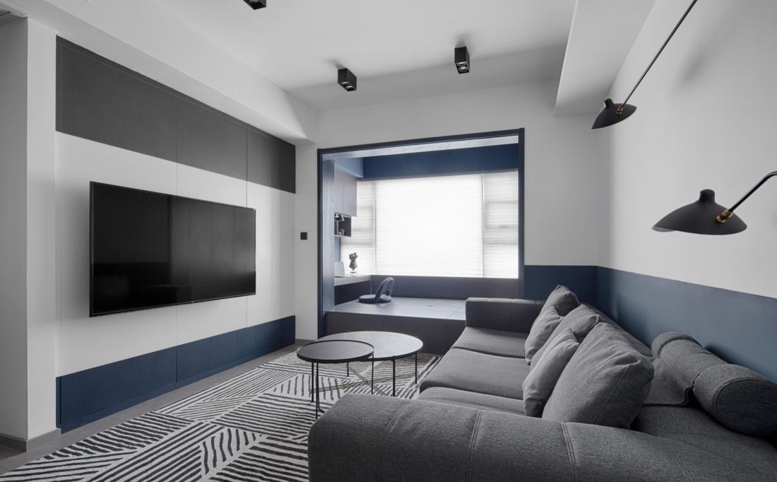 蔚木未来室内建筑设计丨平层丨沉 浸 | 暮色邃蓝-4