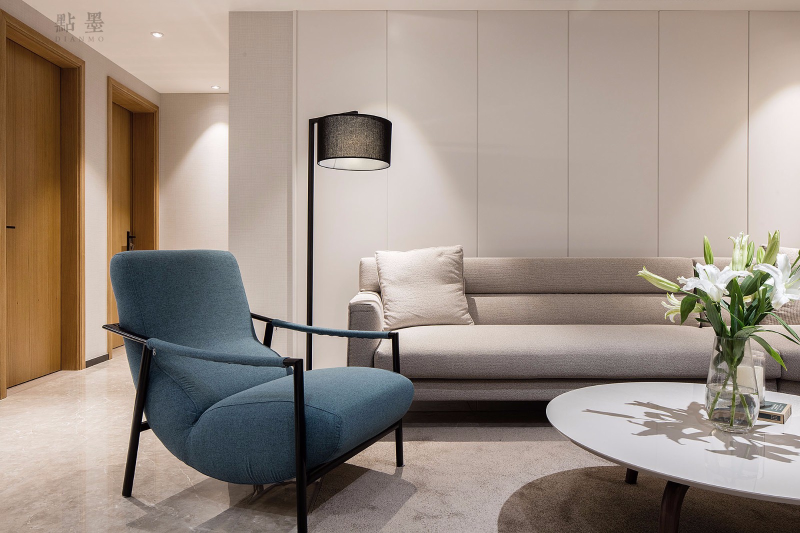 142㎡现代风住宅  点墨设计-0