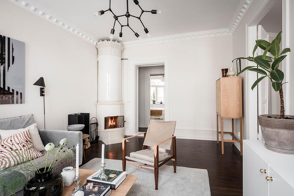 优雅神秘的斯堪的纳维亚风格公寓-5