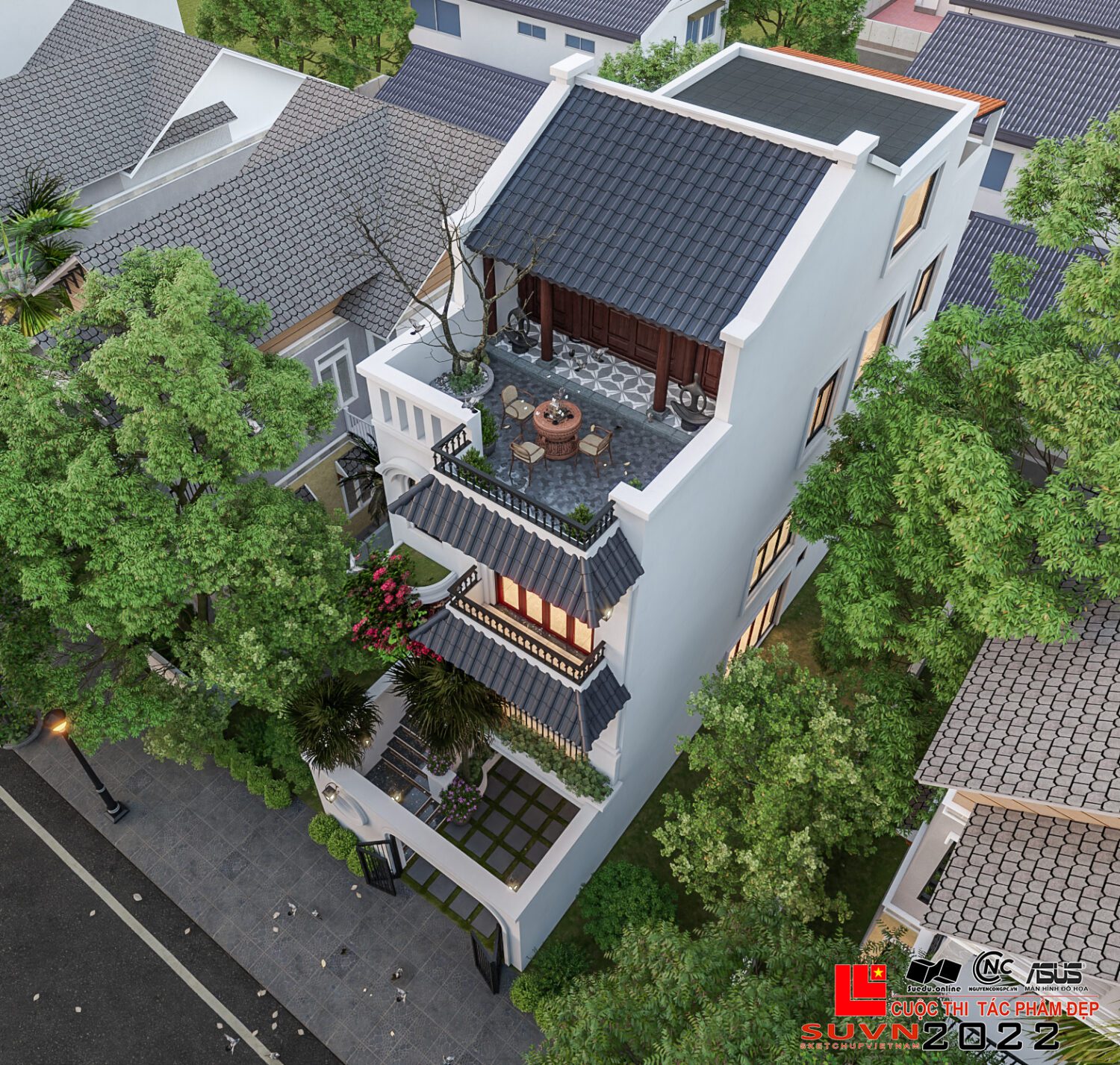 SketchUp房屋外部模型丨Duc Minh-6