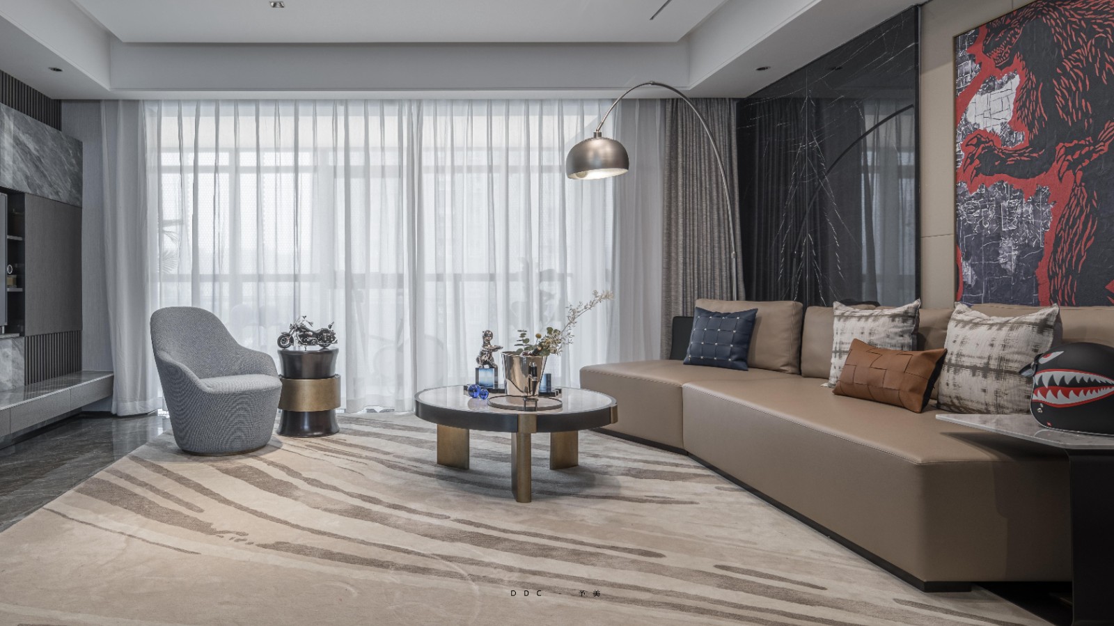 舒适颜值并存的现代平层设计-1