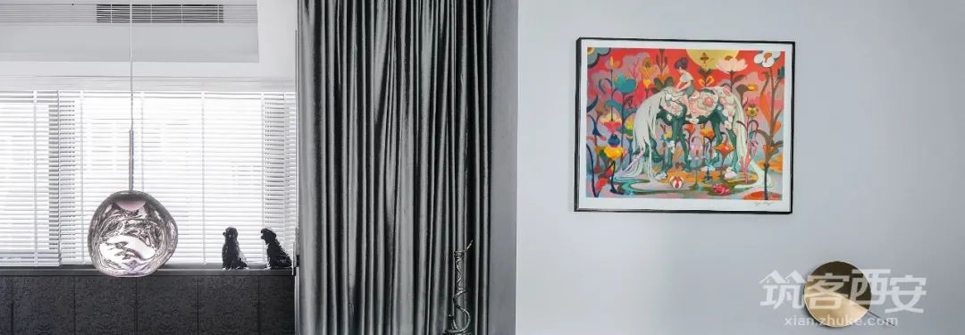 极致黑韵,红杉·陈醉打造西安 360㎡顶跃艺术宅-175