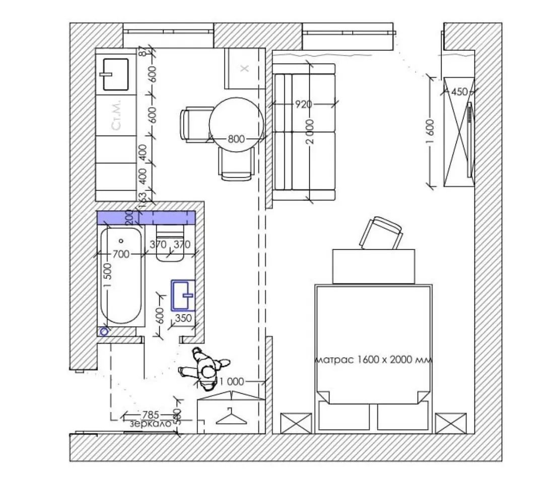 33㎡一居室中性色调艺术空间丨Anna Bereznyak-29