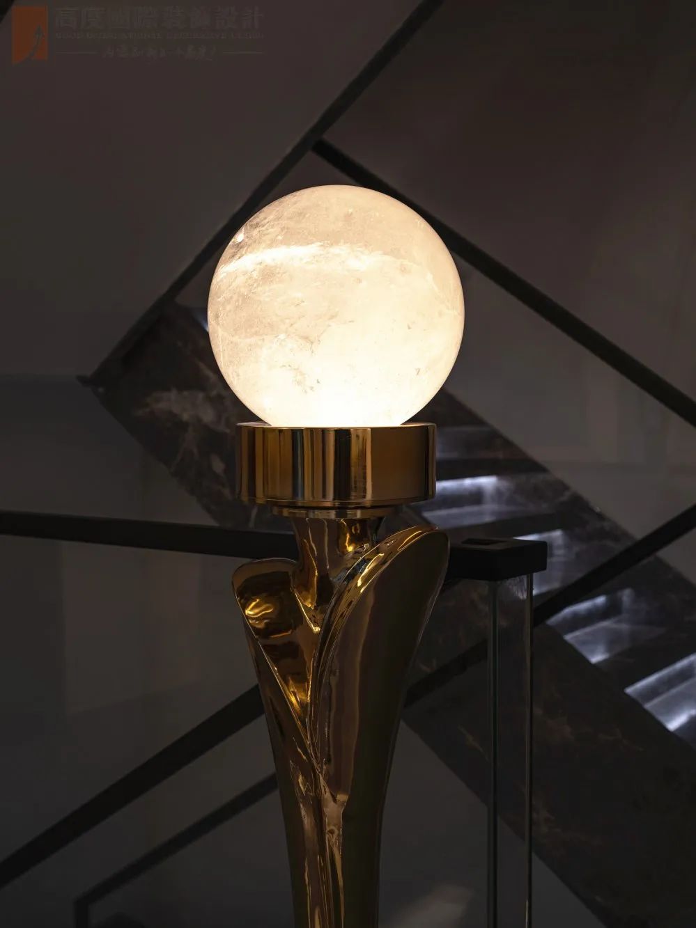 现代轻奢风格纯水岸别墅设计丨中国武汉丨高度国际装饰设计集团武汉公司-39