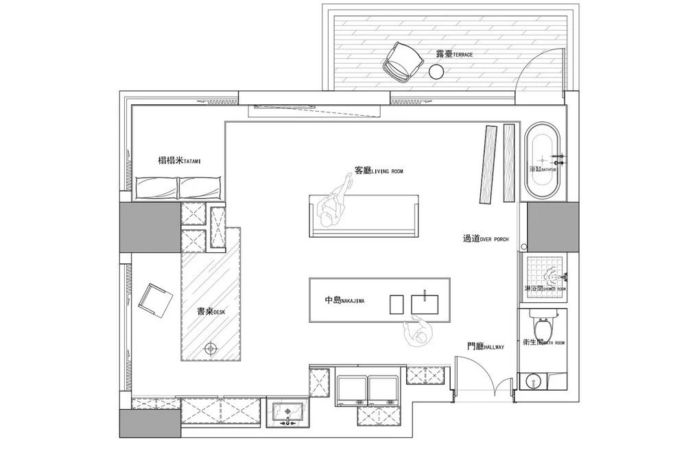 城市岛简约住宅设计,黑白灰打造艺术空间-22