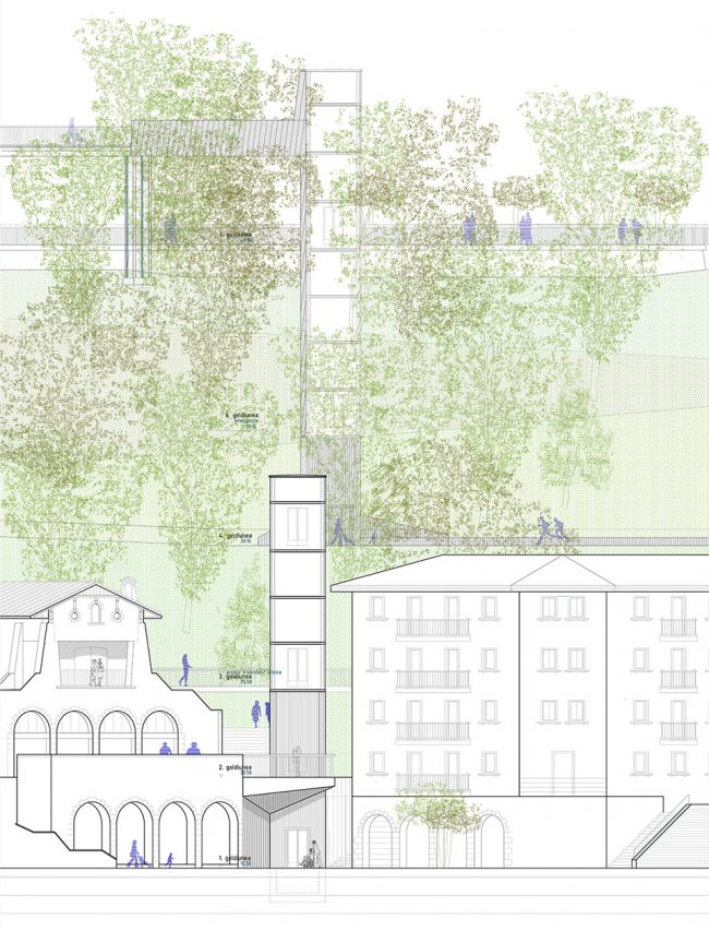 西班牙 Alaberga 区高架步行桥设计-37