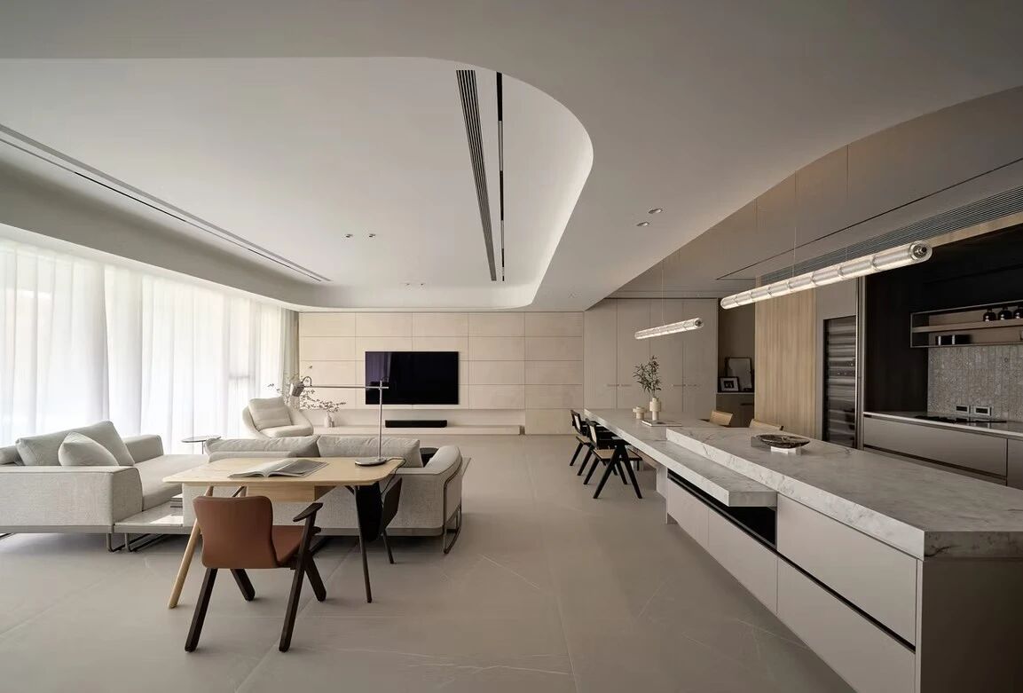 以大地色系与极简语言,构筑155平弹性功能丨中国台中丨新橙设计-41