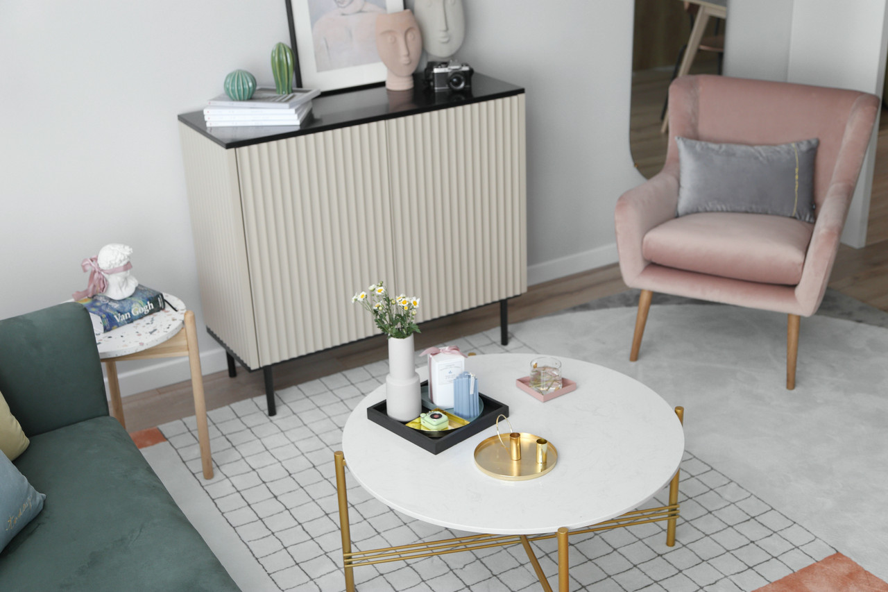 成都 110 平灰色调家居设计，开放式厨房与明亮色彩的完美融合-14