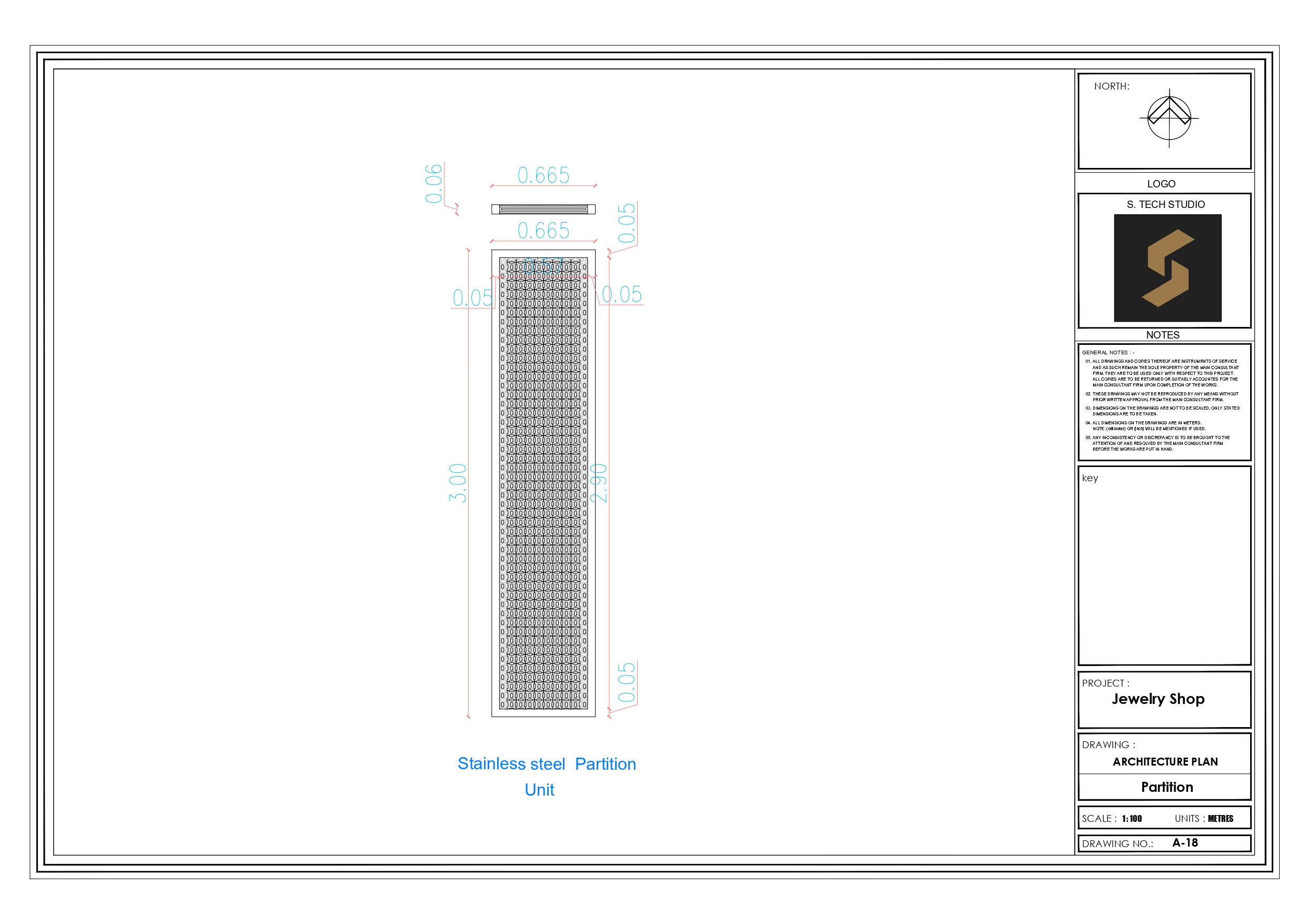 Shop Drawings of jewelry shop in Elothaim mall at KSA-12