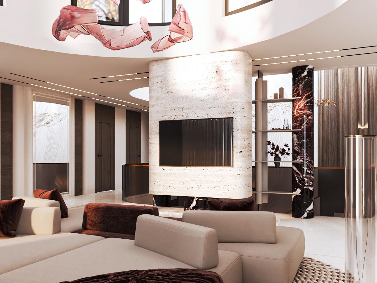 Luxurious villa double hight reception-15