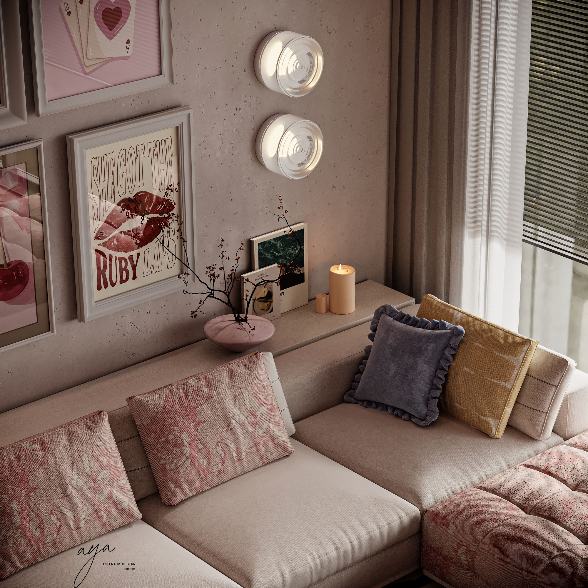 studio apartment living area-7