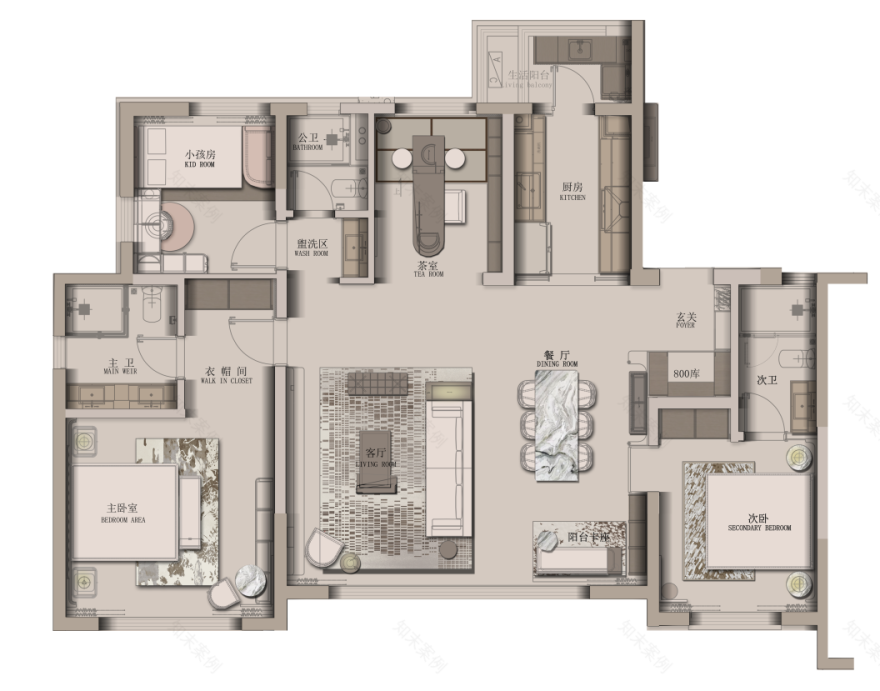 昆明万科·棠月东方28m²&143m²样板间丨中国昆明丨深圳市蜜尔室内艺术设计有限公司-67