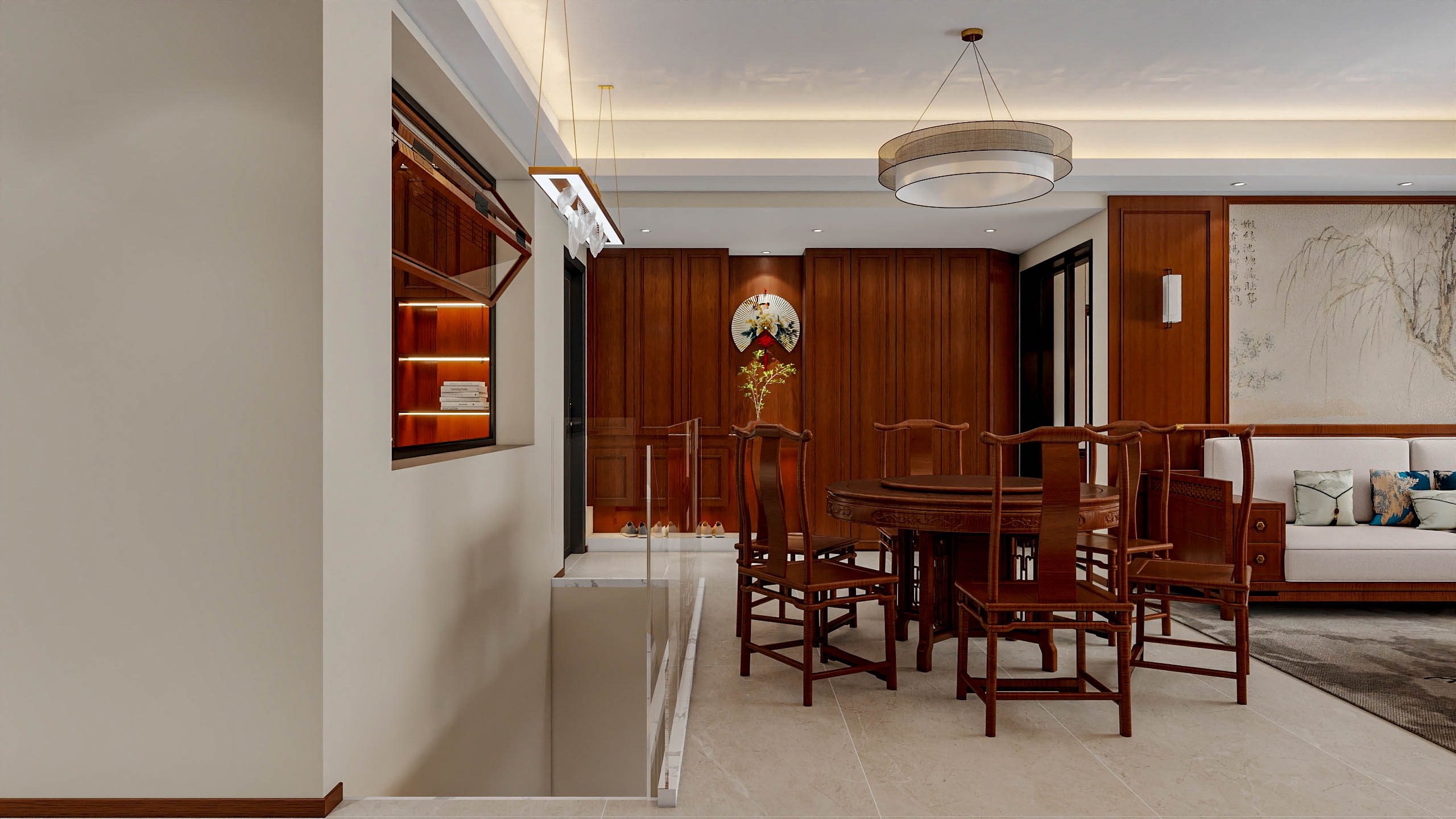 四川成都成都合院（376平方底跃简约中式三居室）-15