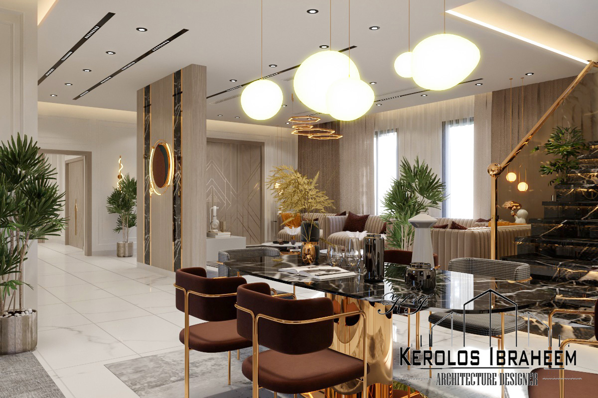 Reception Area on the Ground Floor of a Villa-7