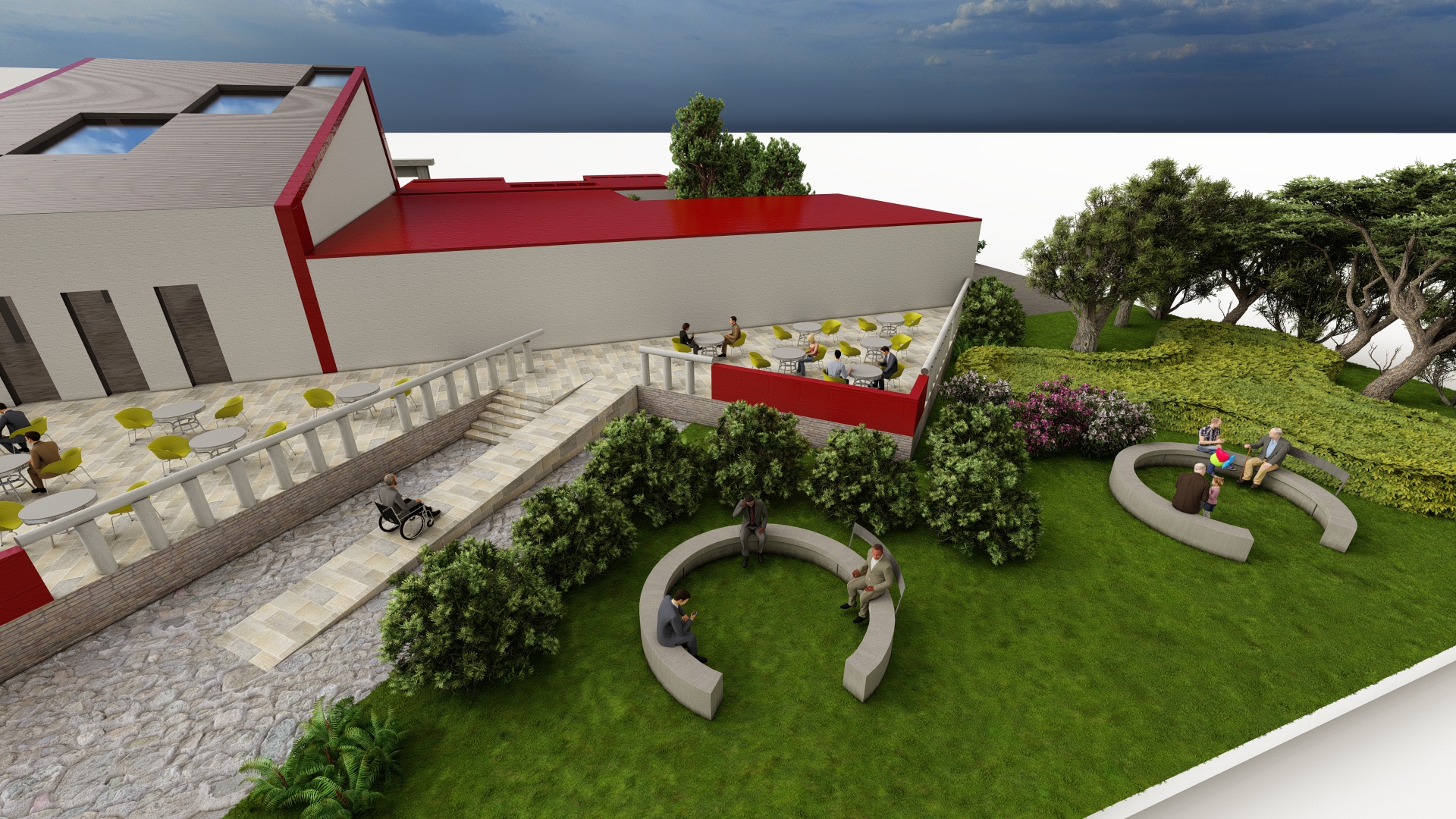 flame pizza 餐厅设计丨一名建筑系学生-17