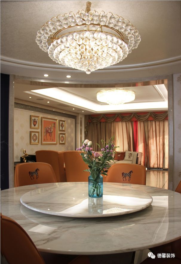 广州珠江美景的法式橙意家居设计-22