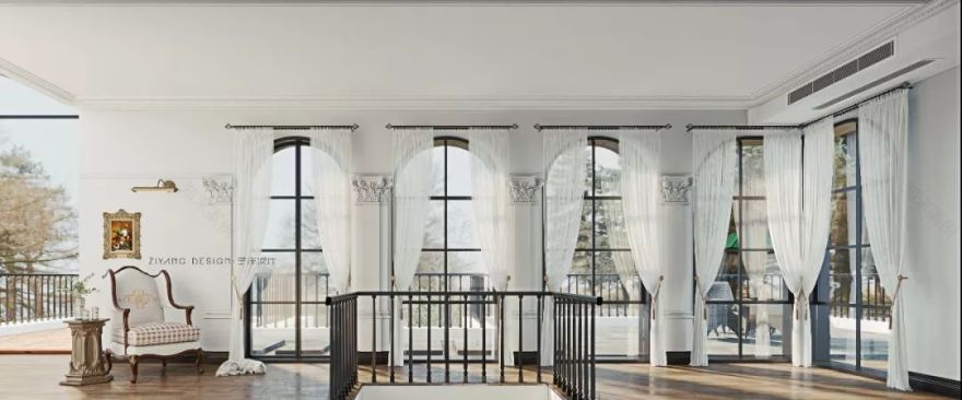 复古混搭,舟山 400 平四层住宅设计-3