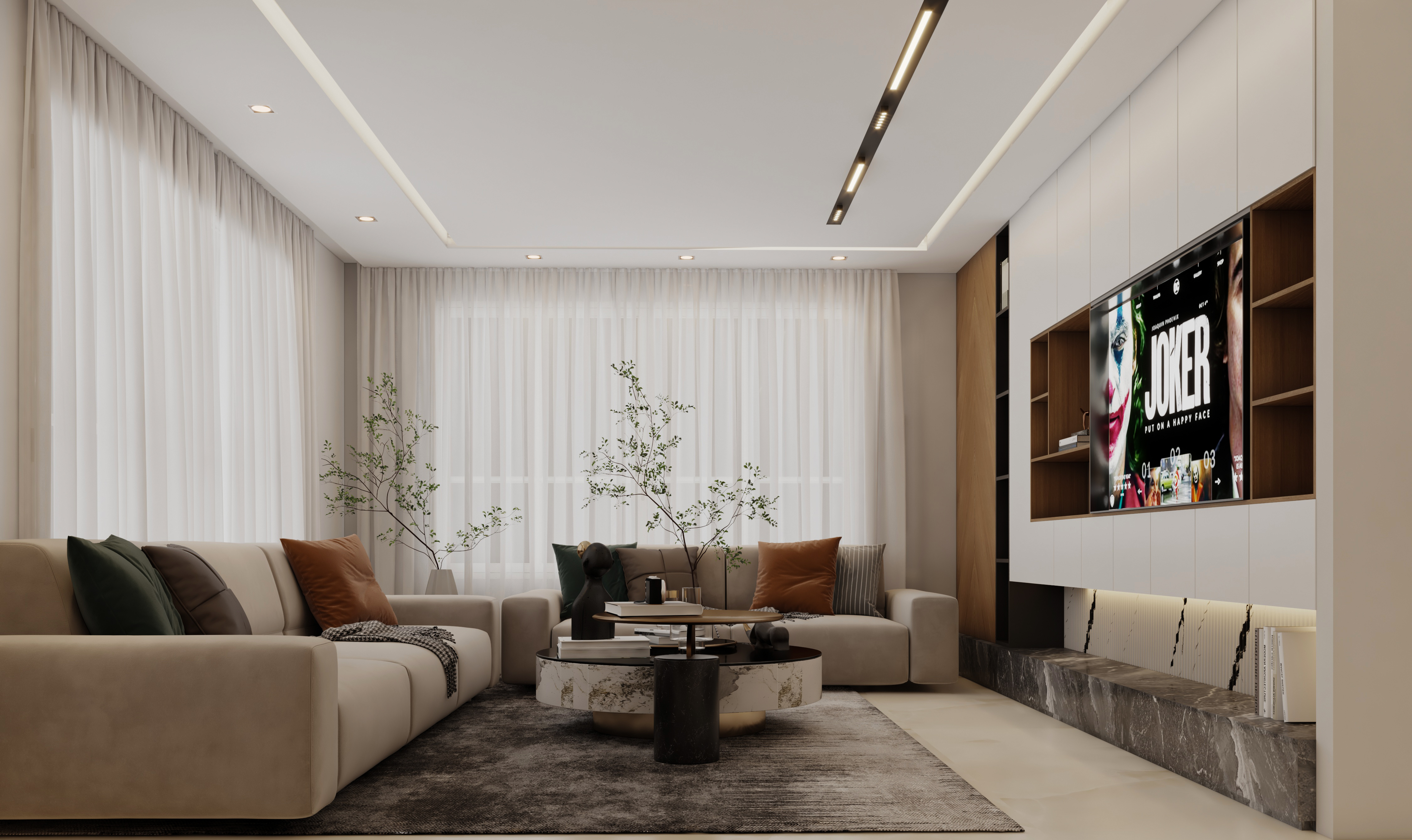 Modern Living Area & Kitchen-5