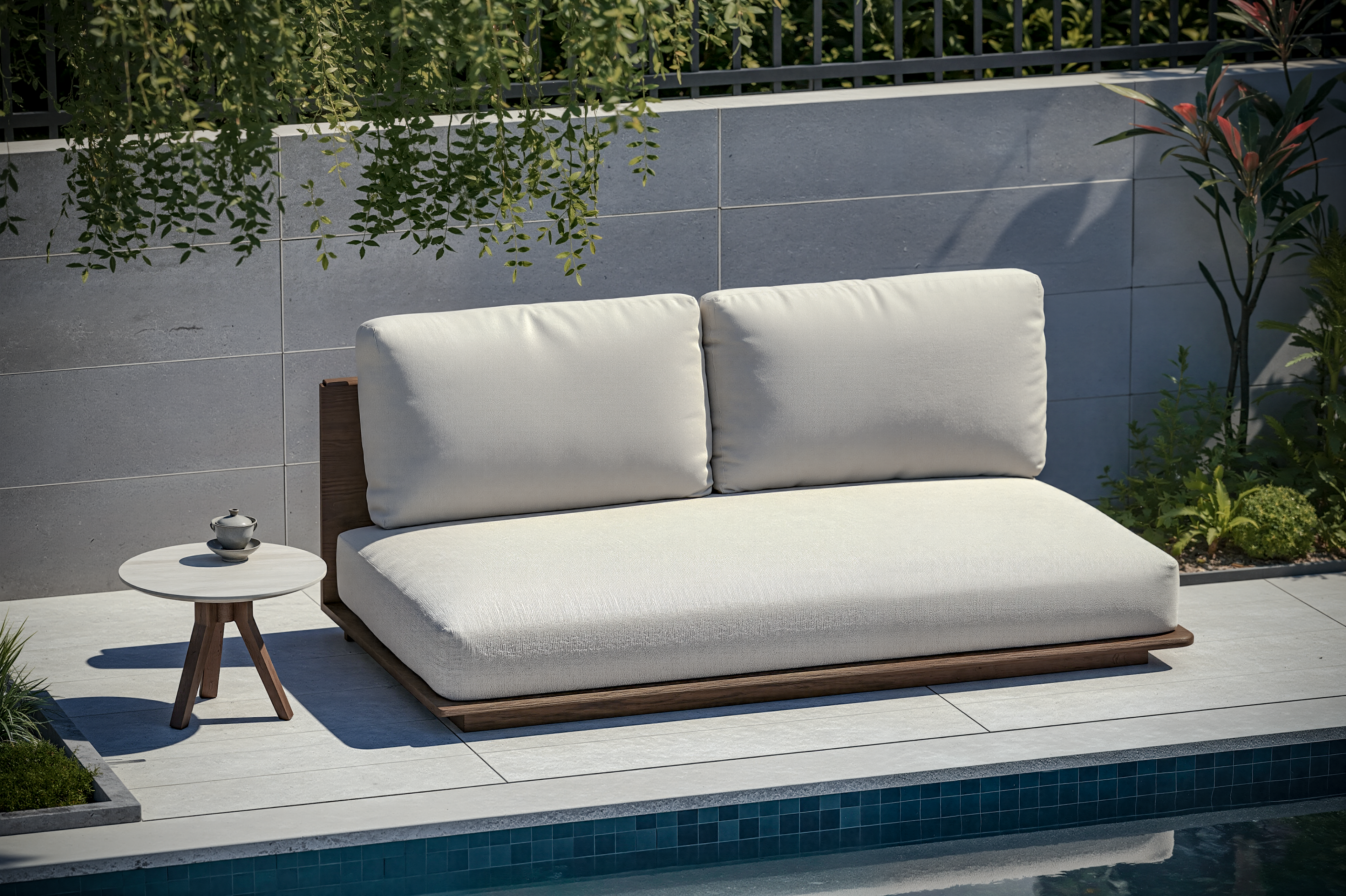 Backyard Design with Pool & Lounge area-3