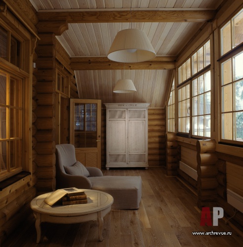 带阁楼和泳池的木结构住宅室内设计丨设计师 Ольга Фрадкина-23