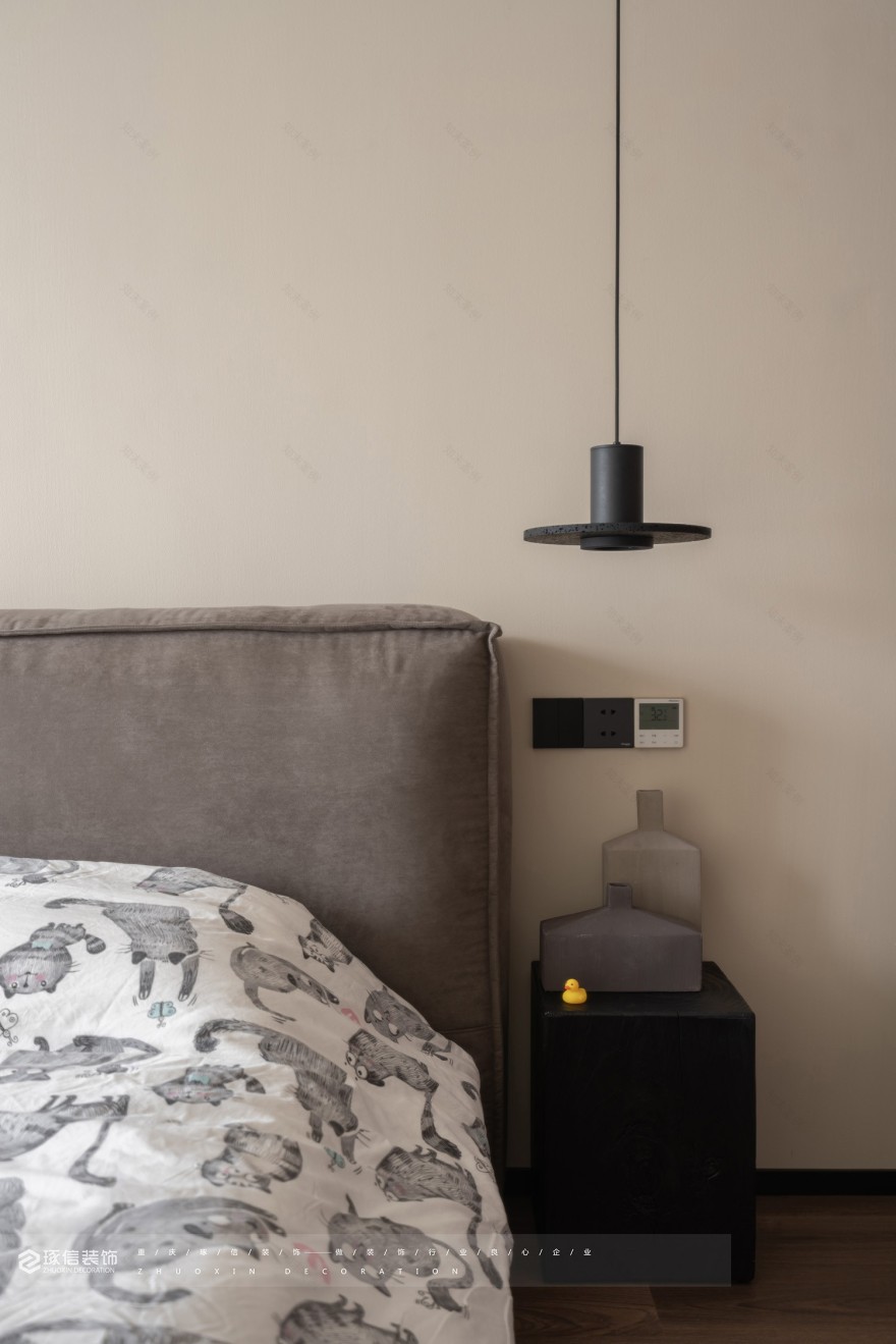 110 平简约现代风舒适空间丨琢信装饰-23