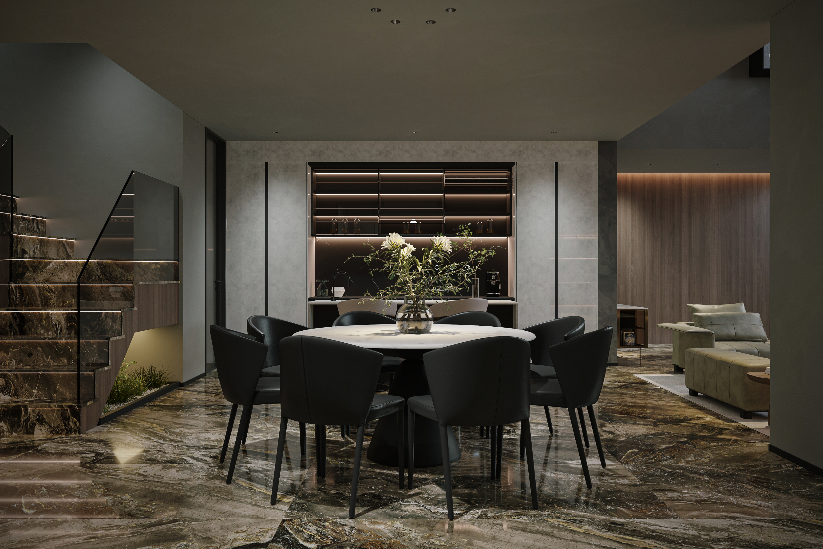 绘感视觉设计——雨后 现代别墅庭院设计案例-12