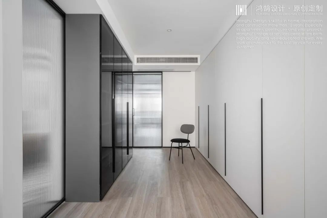 现代轻奢婚房，120㎡黑白灰++ 糖果色混搭设计-36