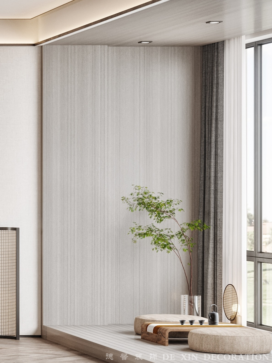 宋式美学的新中式别墅 · 侨建御溪谷丨德馨装饰-36