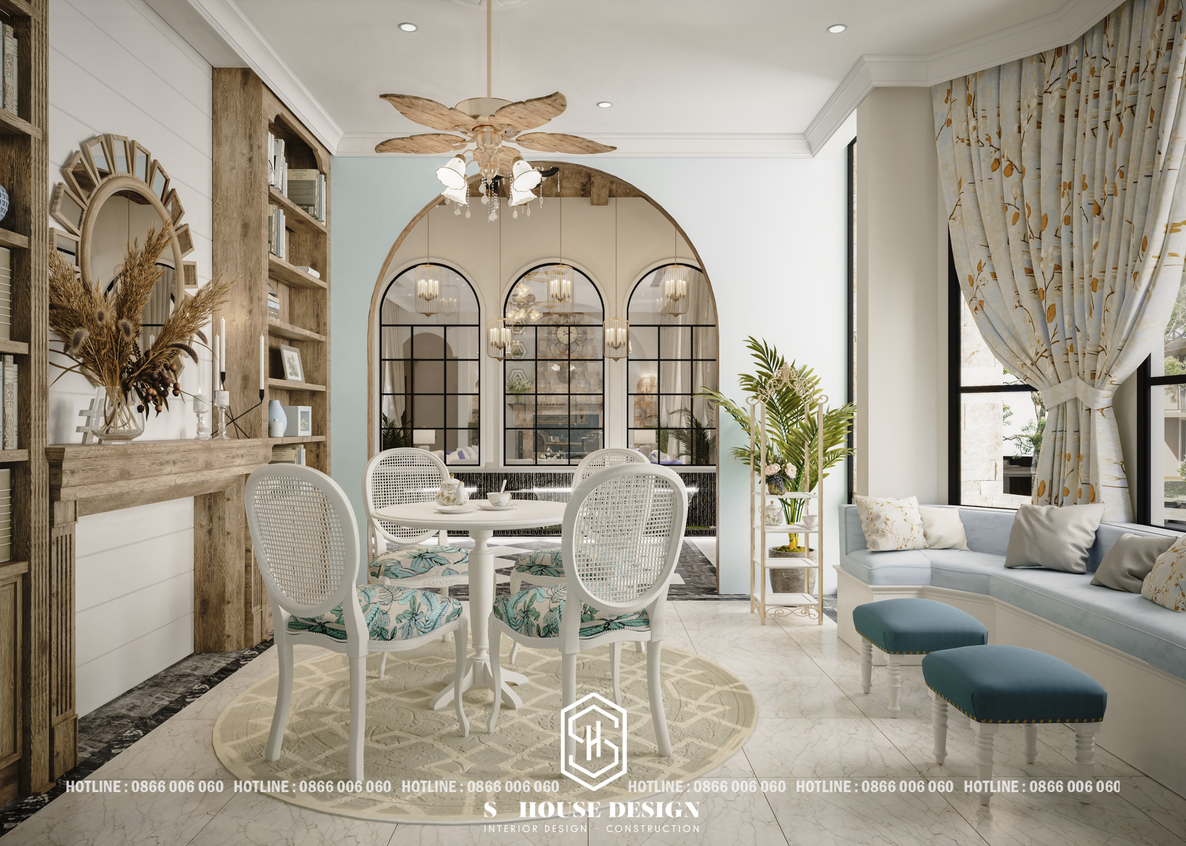 Interior design of Mediterranean garden villas-13