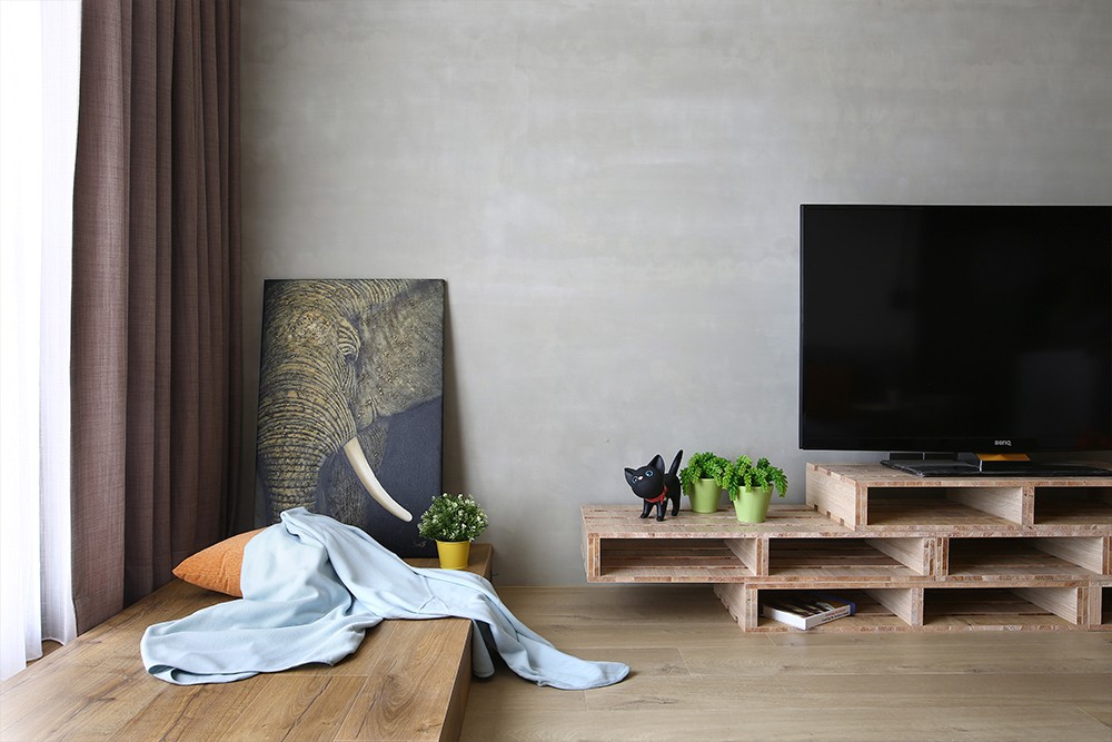 原木风简约收纳小宅  無设计空间制作-2