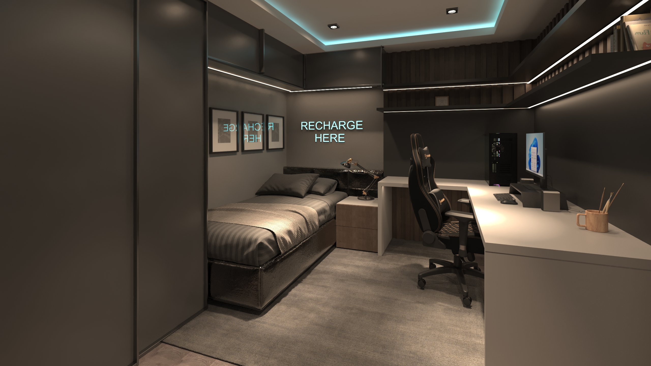 Genç Yatak Odası Tasarımı/ Teen Bedroom Design-3