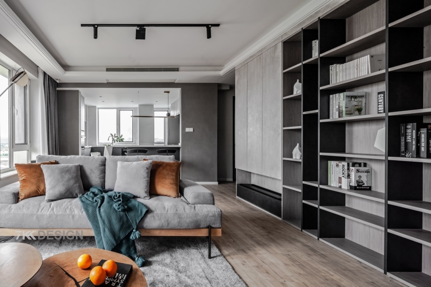 黑白灰工业风的精装房改造-20