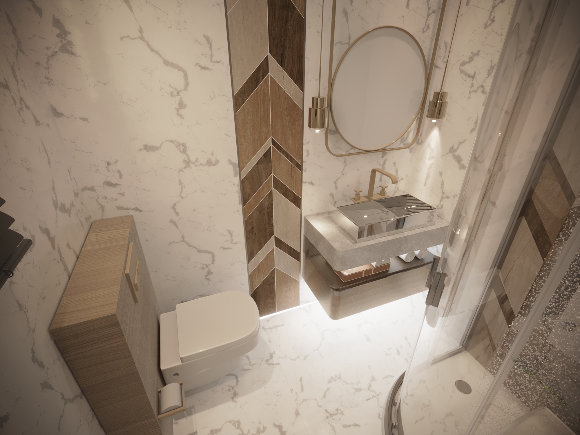 Boy Bed Room and Bath Room Villa Modern-11